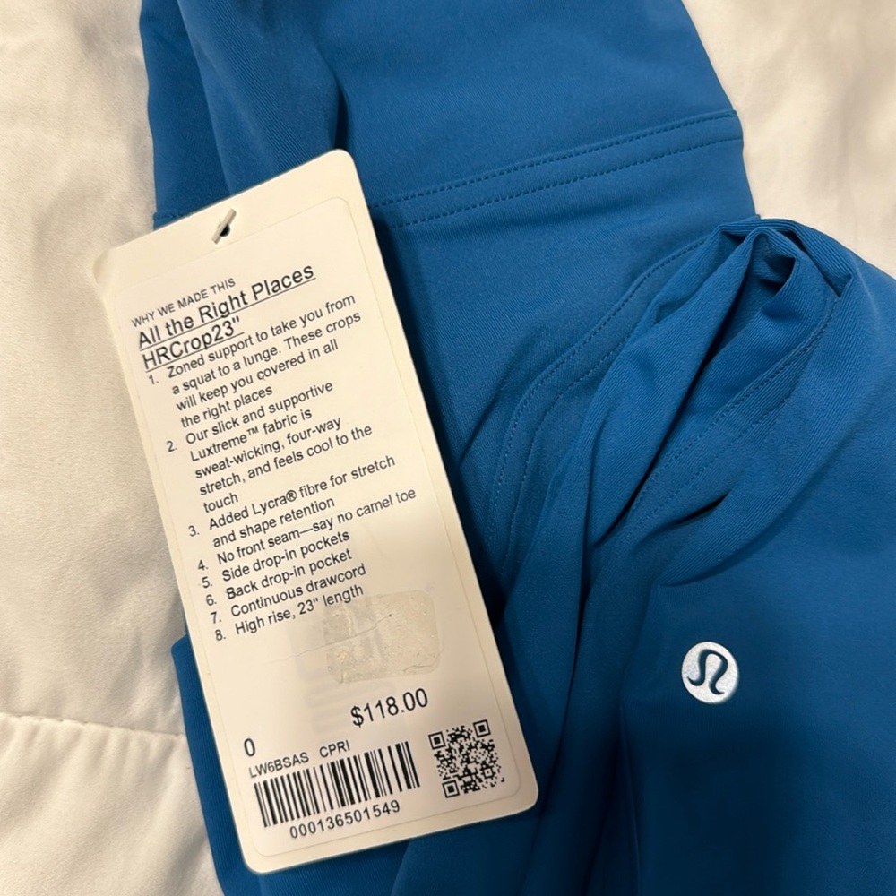 LuluLemon All the Right Places HR Crop 23” size 0